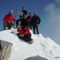 richtig orientierte Splittergruppe am Gipfel
